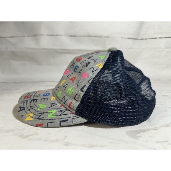 LL Bean Multicolored Youth Size Truckers Hat Snap Back Baseball Cap Pre-owned VG - Picture 3 of 8